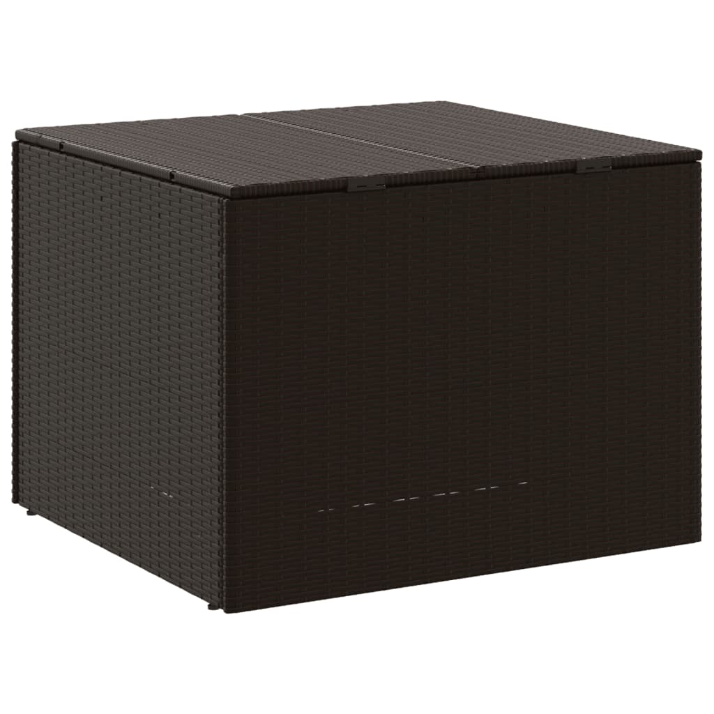 Barna polyrattan kerti tárolóláda 291 l