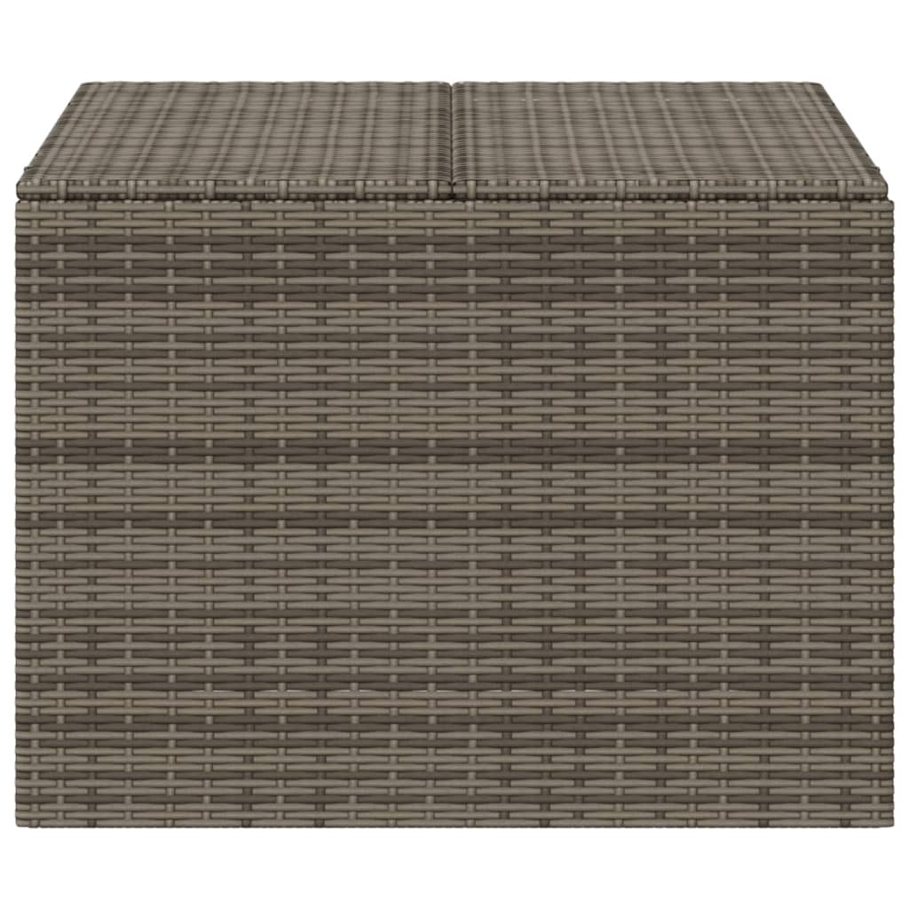 Szürke polyrattan kerti tárolóláda 291 l