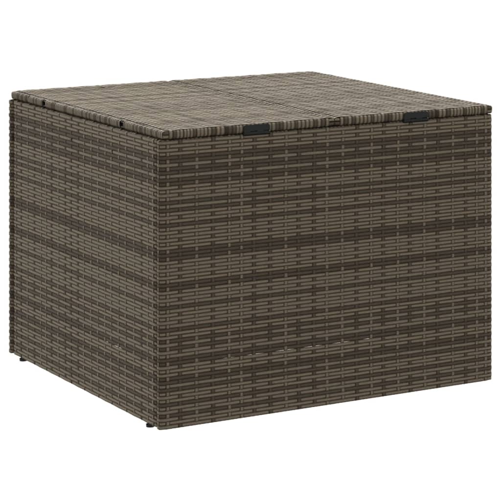Szürke polyrattan kerti tárolóláda 291 l