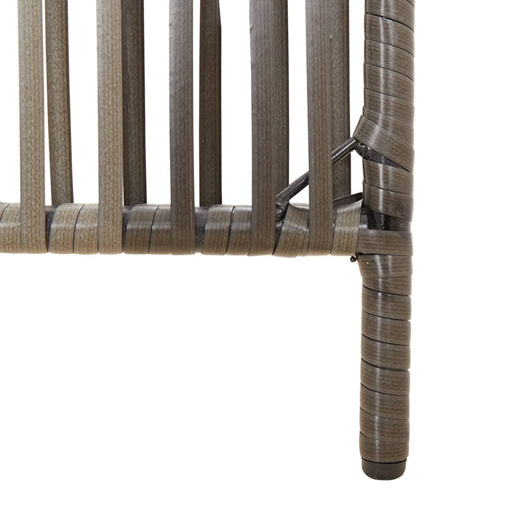 Szürke 5-paneles polyrattan térelválasztó Szürke 5-paneles polyrattan térelválasztó