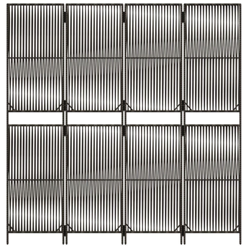 Szürke 4-paneles polyrattan térelválasztó Szürke 4-paneles polyrattan térelválasztó