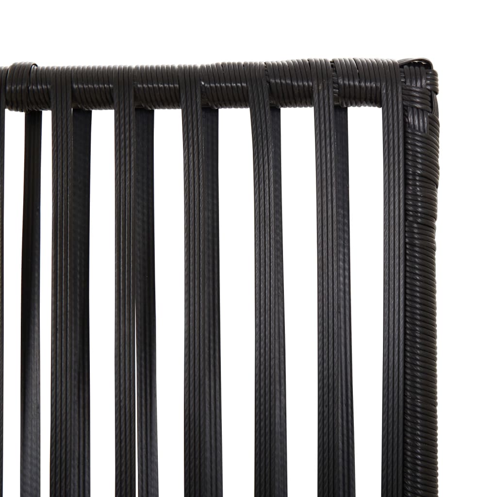 Fekete 5-paneles polyrattan térelválasztó Fekete 5-paneles polyrattan térelválasztó