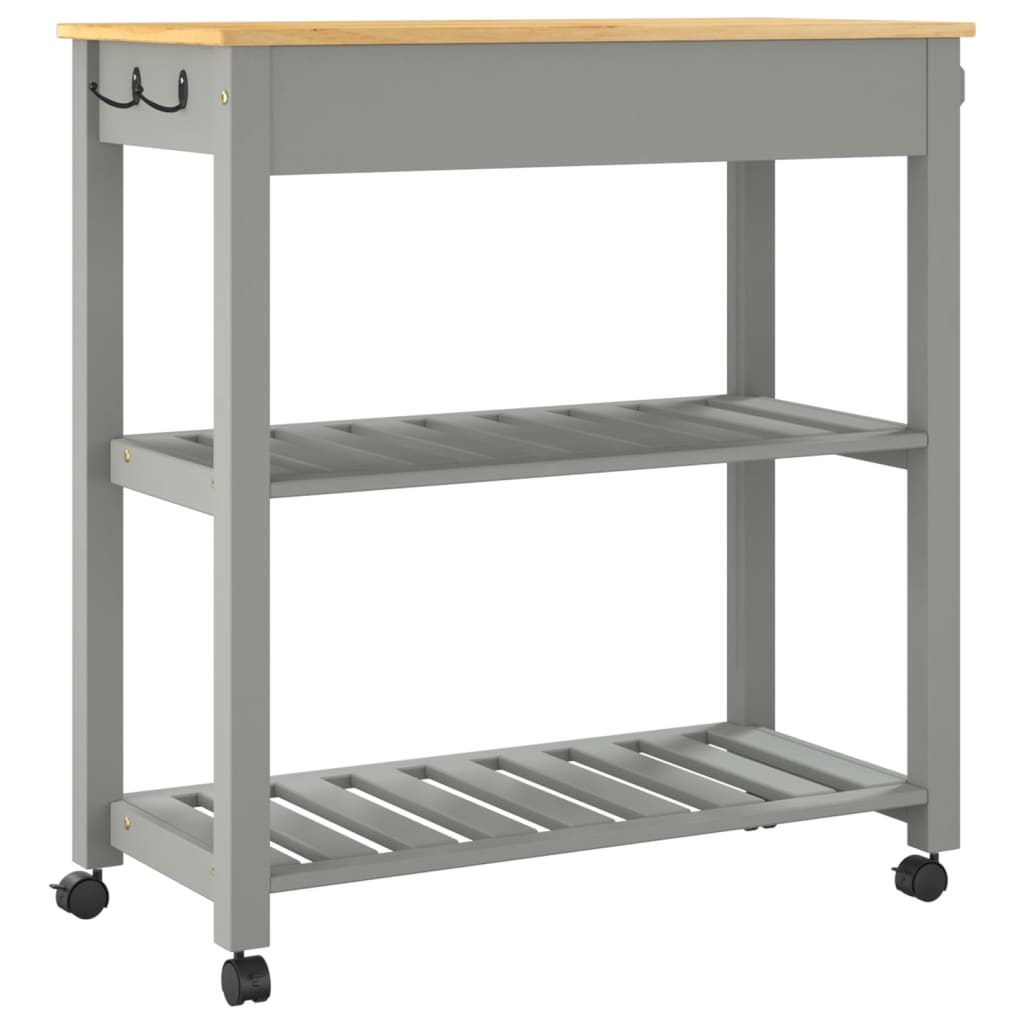 Monza tömör fenyőfa konyhai kocsi 84 x 40 x 90 cm