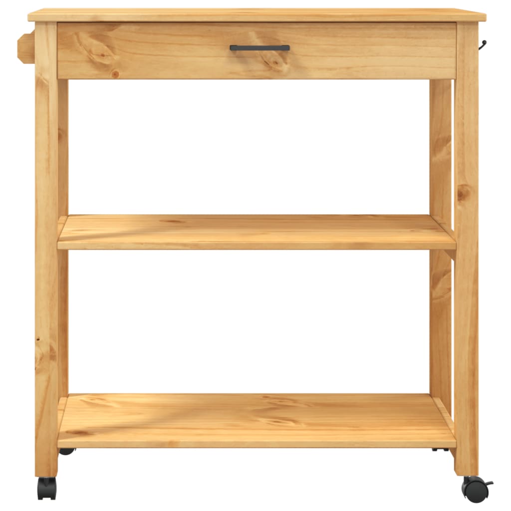 Monza tömör fenyőfa konyhai kocsi 84 x 40 x 90 cm Monza tömör fenyőfa konyhai kocsi 84 x 40 x 90 cm