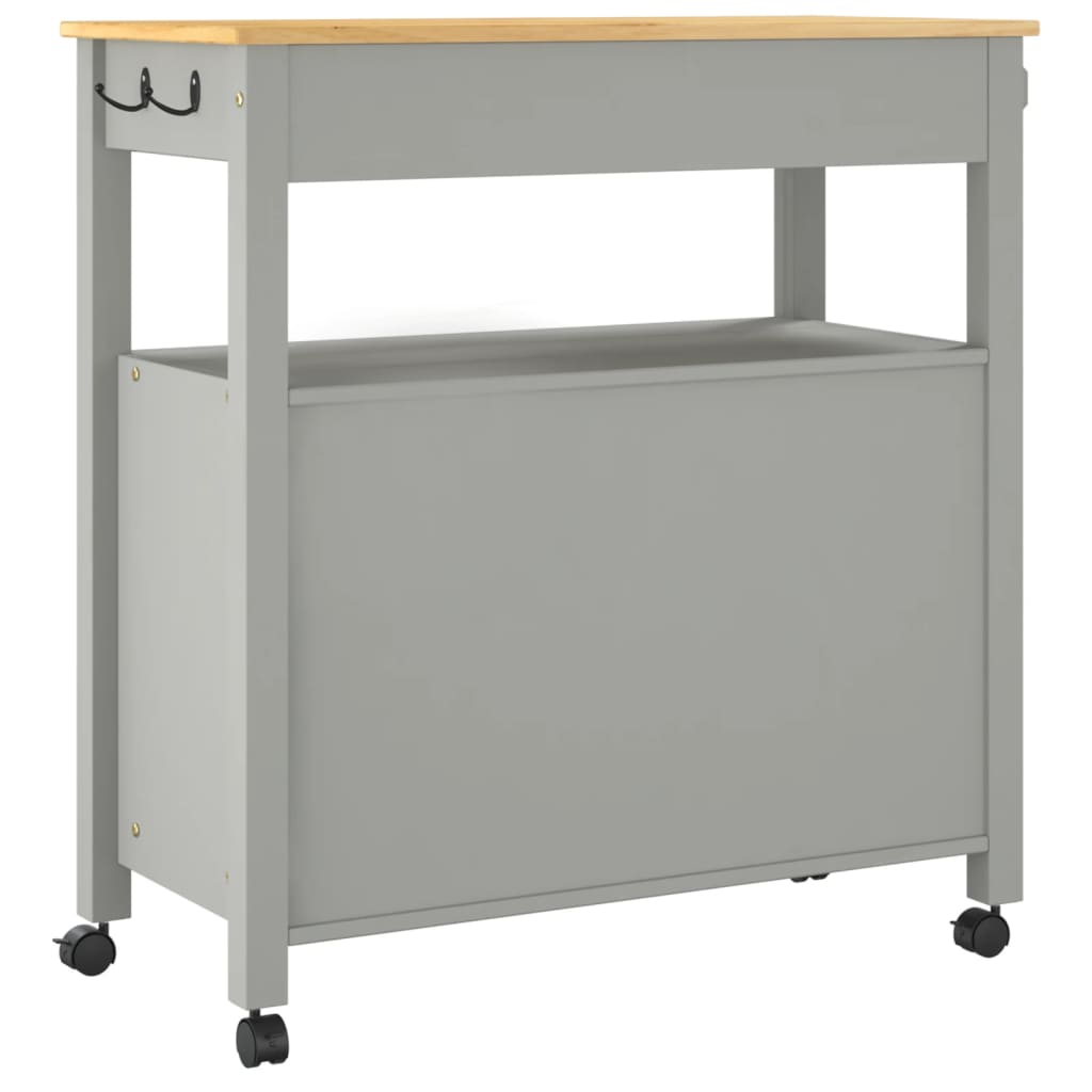 Monza tömör fenyőfa konyhai kocsi 84 x 40 x 90 cm Monza tömör fenyőfa konyhai kocsi 84 x 40 x 90 cm