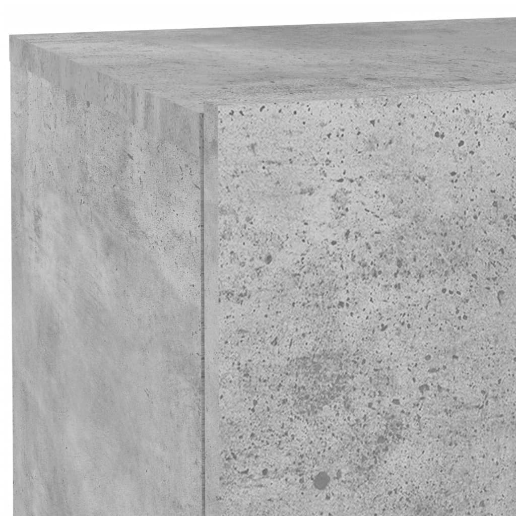 2 db betonszürke éjjeliszekrény led-fényekkel 70x36x40,5 cm