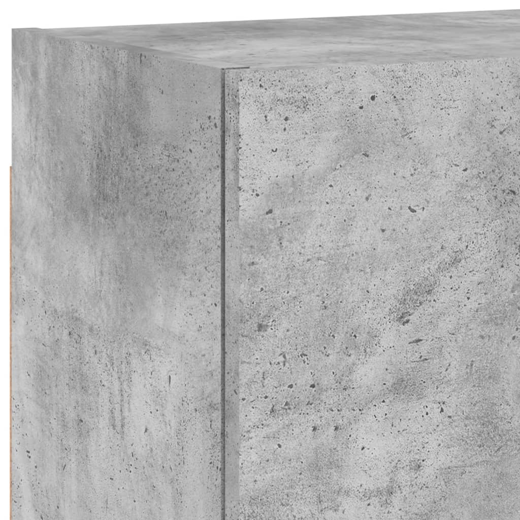2 db betonszürke szerelt fa fali tv-szekrény 40,5 x 30 x 40 cm