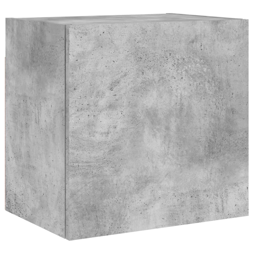 2 db betonszürke szerelt fa fali tv-szekrény 40,5 x 30 x 40 cm