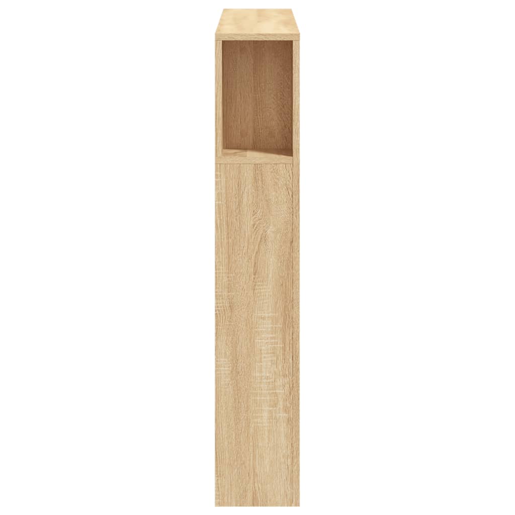 Sonoma-tölgyszínű szerelt fa led-es fejtámla 100x18,5x103,5 cm