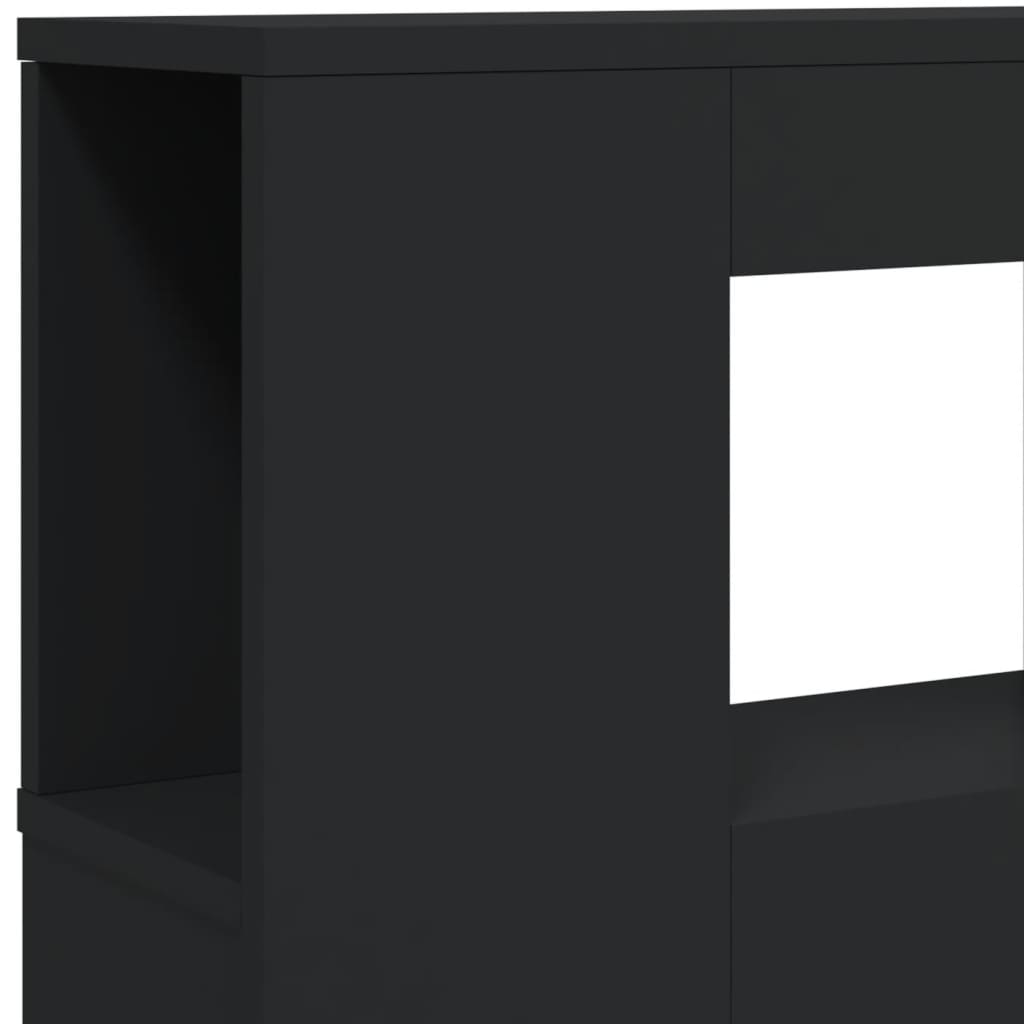 Fekete szerelt fa led-es fejtámla 180x18,5x103,5 cm Fekete szerelt fa led-es fejtámla 180x18,5x103,5 cm