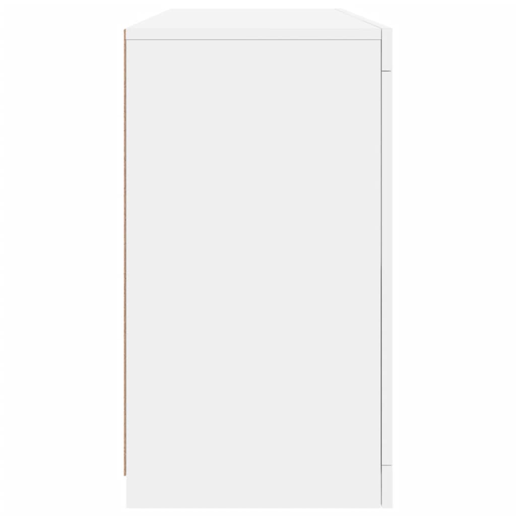 Fehér tálalószekrény led-világítással 142,5 x 37 x 67 cm