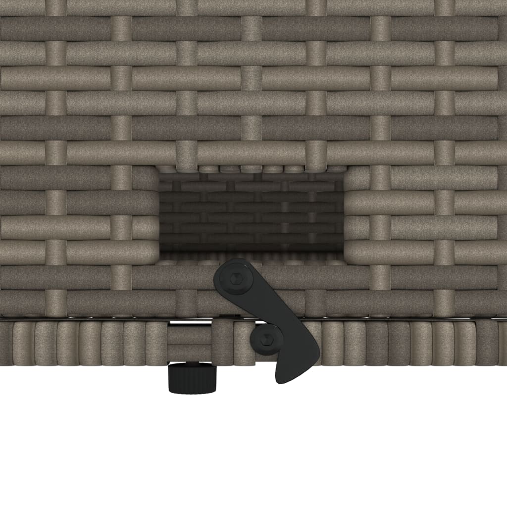 2 személyes szürke polyrattan kerti kanapé párnával