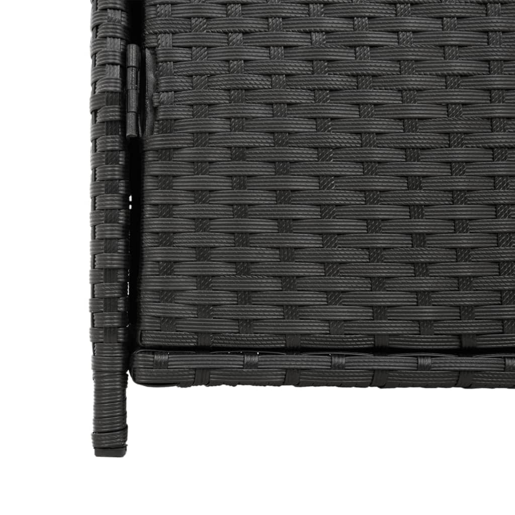 Fekete polyrattan kerti tárolószekrény 83 x 45 x 76 cm