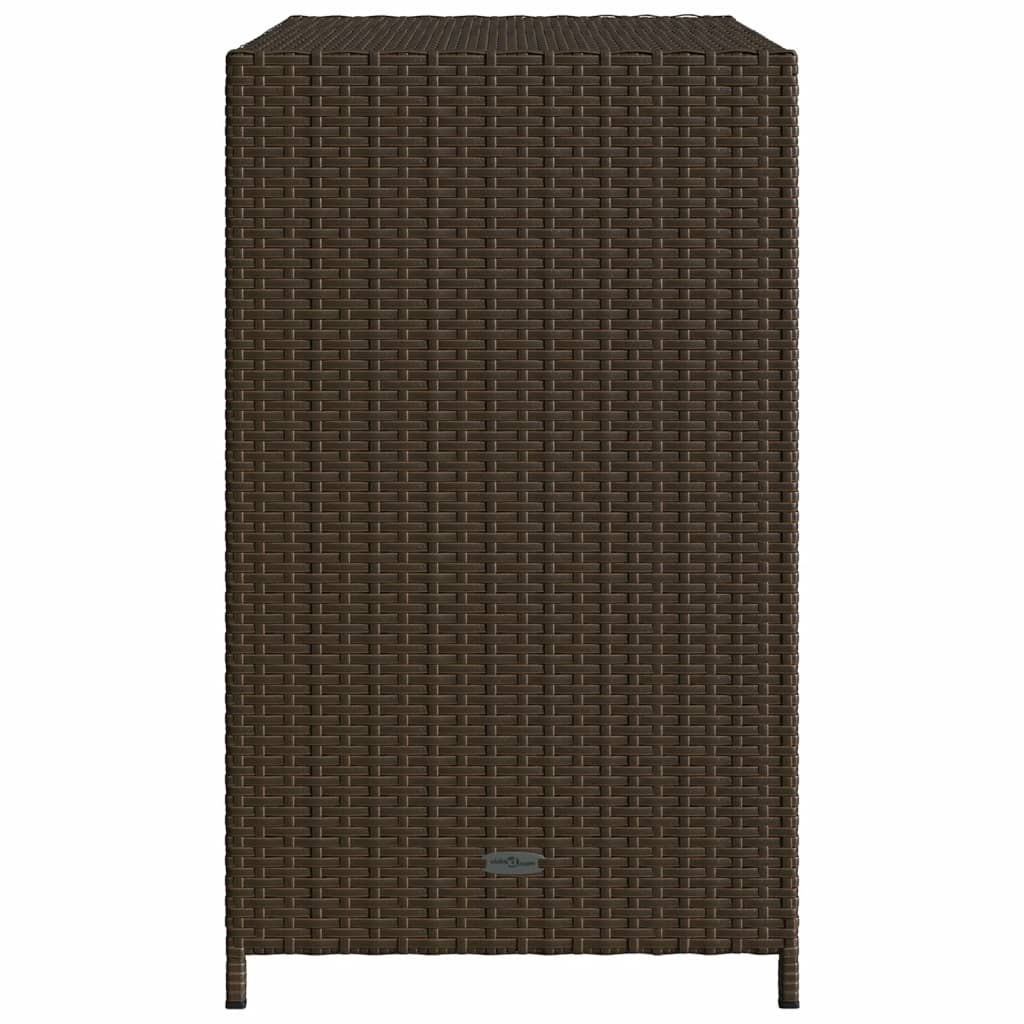 Barna polyrattan kerti tárolószekrény 83x45x76 cm