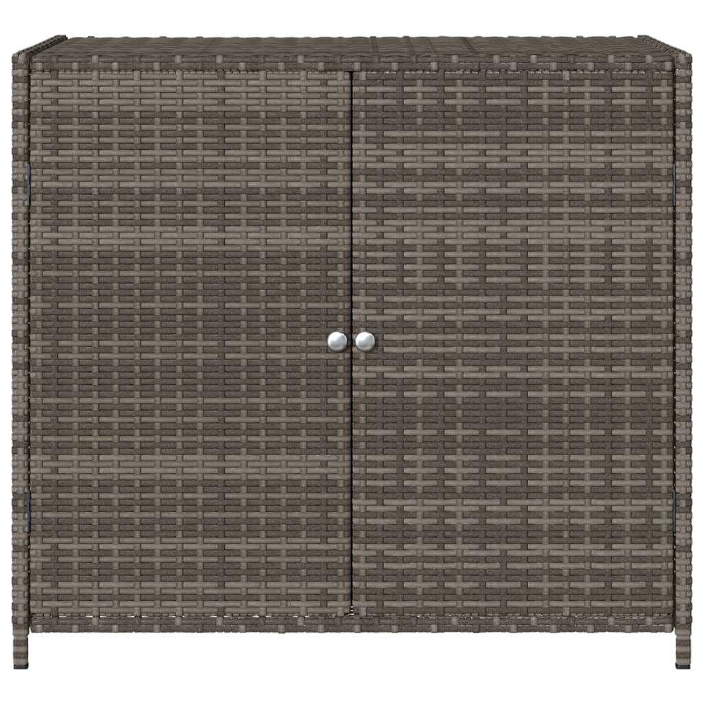Szürke polyrattan kerti tárolószekrény 83x45x76 cm