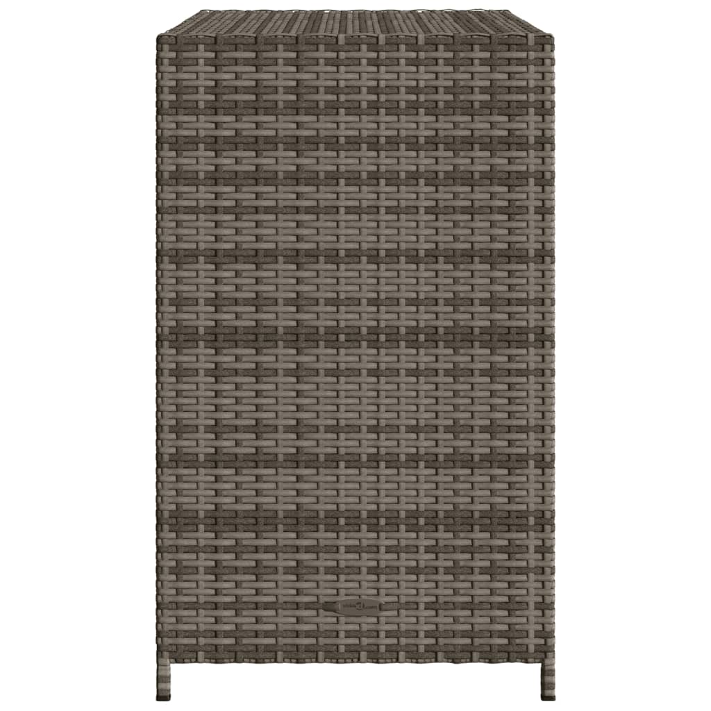 Szürke polyrattan kerti tárolószekrény 83x45x76 cm