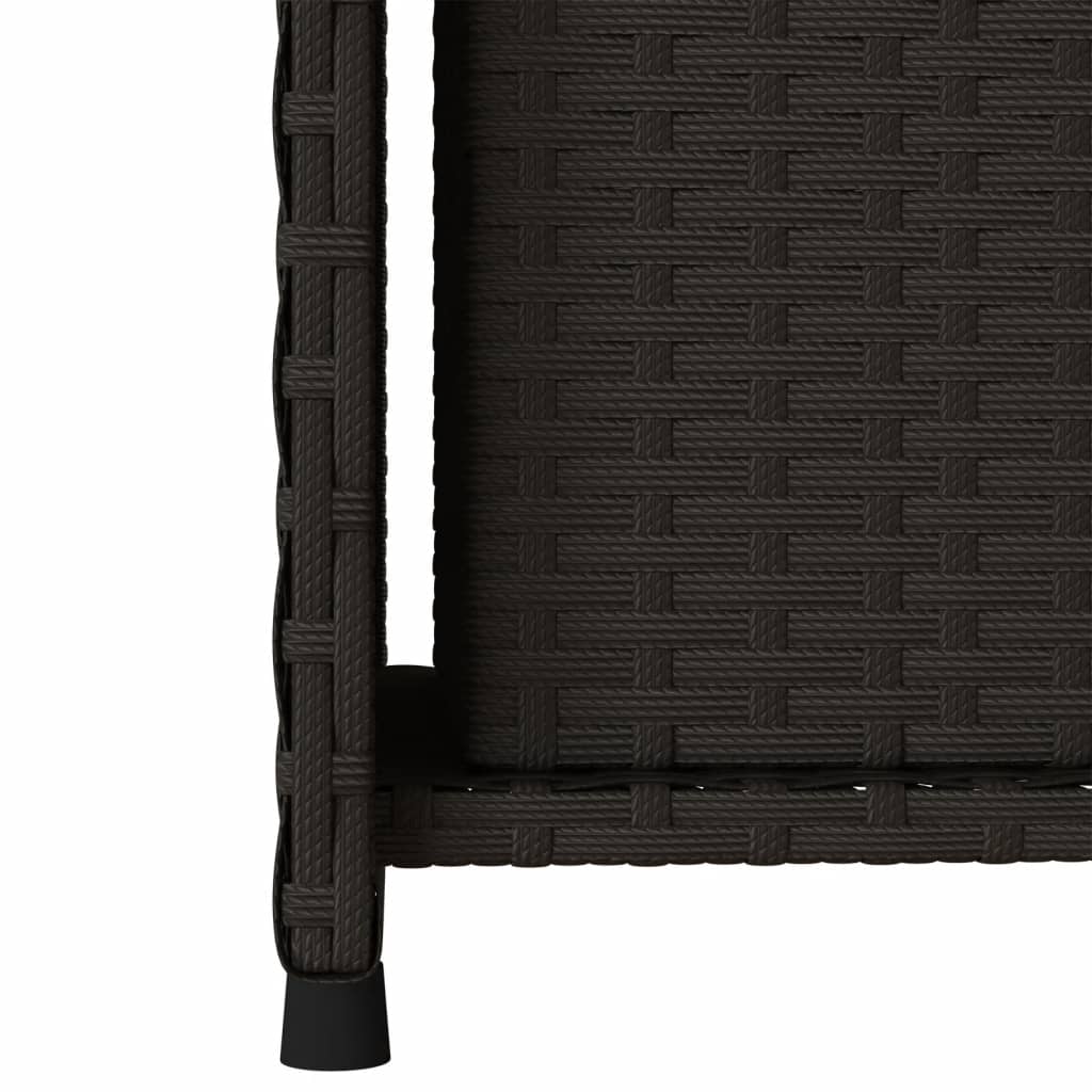 Fekete polyrattan kerti tárolószekrény 50 x 55 x 115 cm