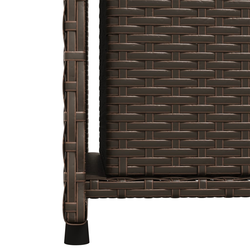 Barna polyrattan kerti tárolószekrény 50 x 55 x 115 cm