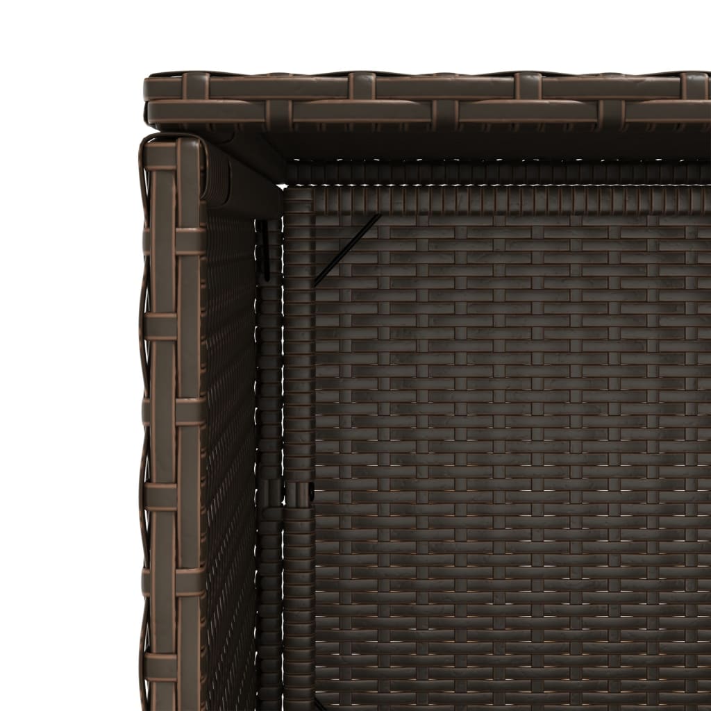 Barna polyrattan kerti tárolószekrény 50 x 55 x 115 cm
