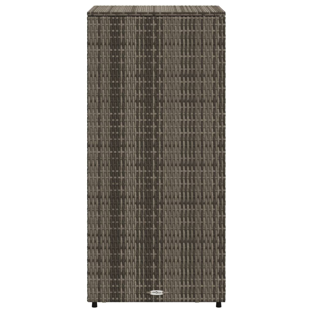 Szürke polyrattan kerti tárolószekrény 50 x 55 x 115 cm
