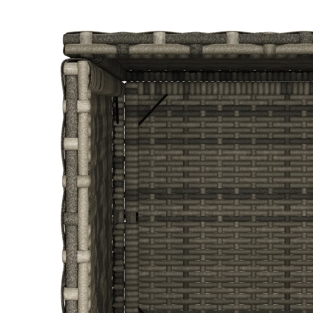 Szürke polyrattan kerti tárolószekrény 50 x 55 x 115 cm