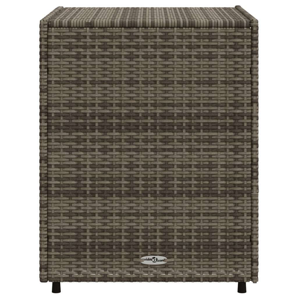 Szürke polyrattan kerti tárolószekrény 55 x 59 x 69 cm