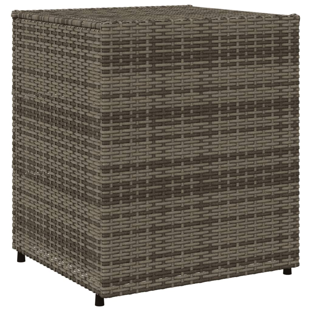 Szürke polyrattan kerti tárolószekrény 55 x 59 x 69 cm
