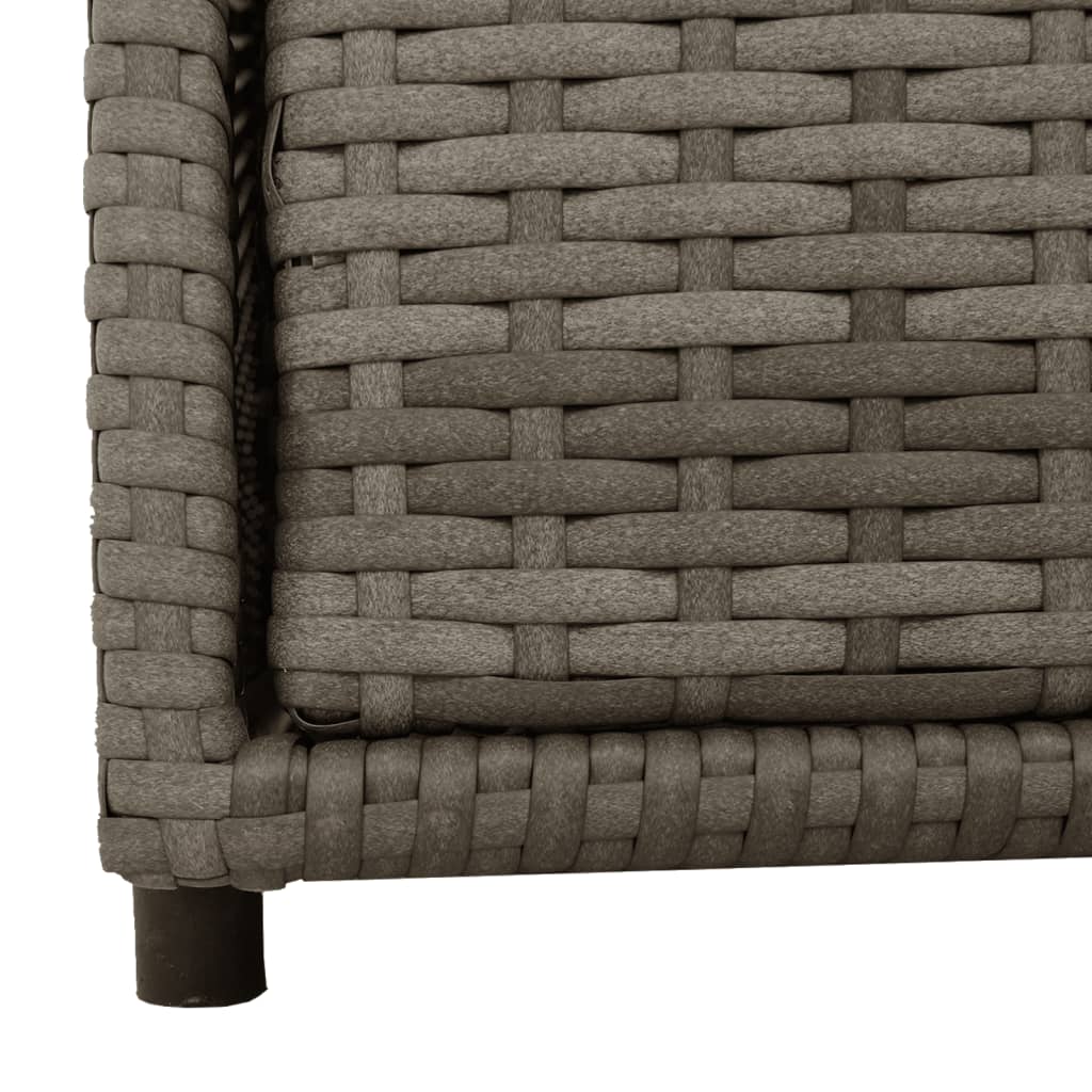 Szürke polyrattan kerti tárolószekrény 55 x 59 x 69 cm