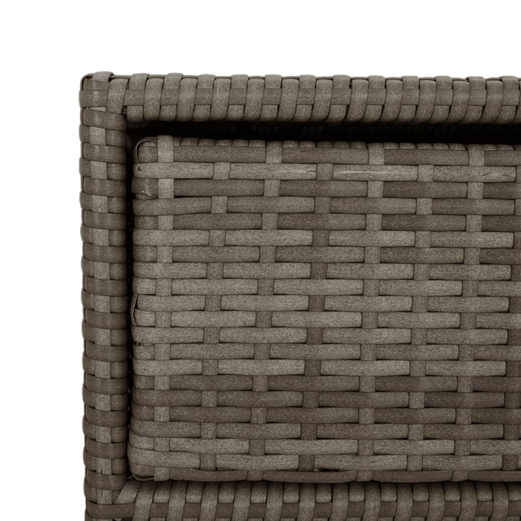 Szürke polyrattan kerti tárolószekrény 55 x 59 x 69 cm