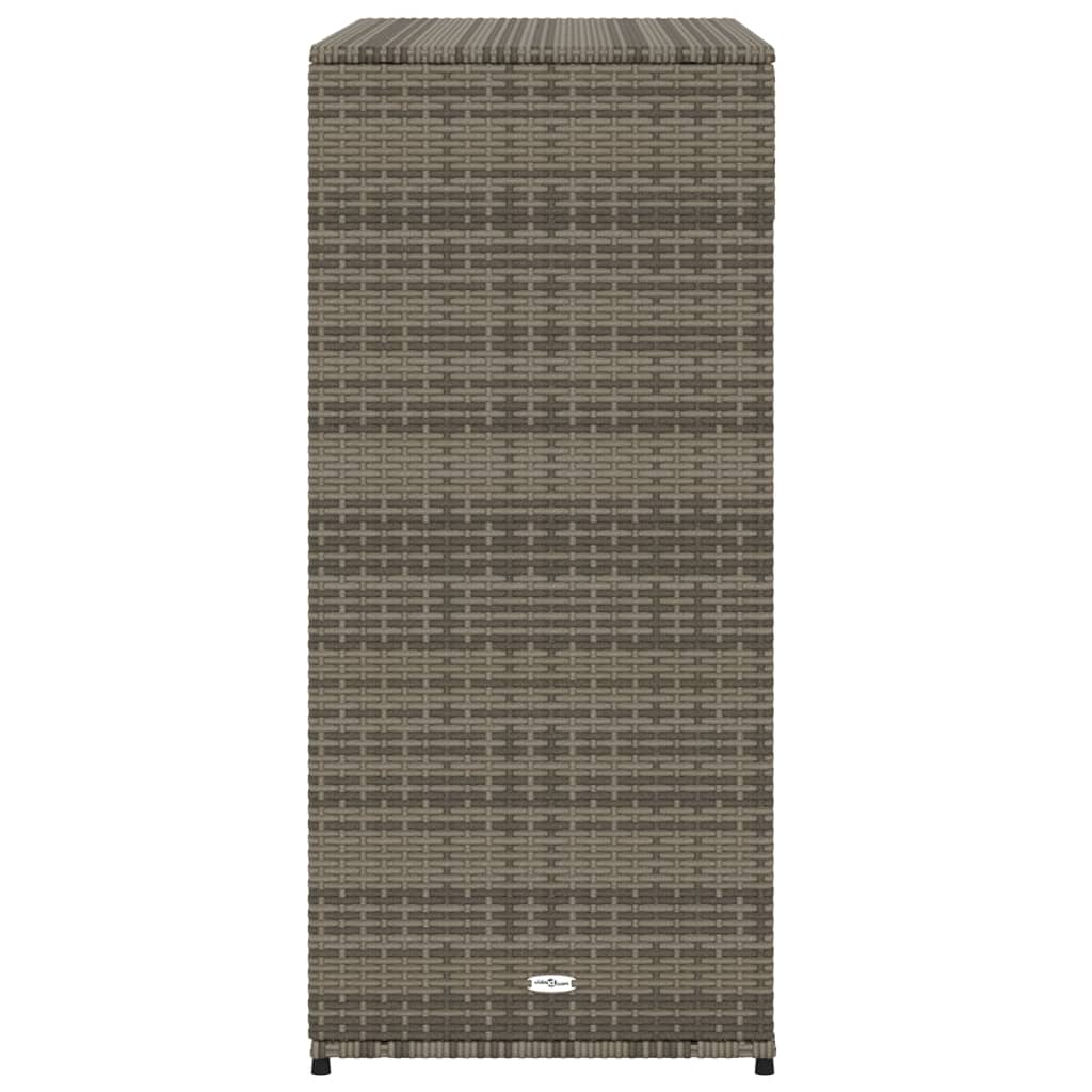Szürke polyrattan kerti tárolószekrény 105 x 55 x 113 cm