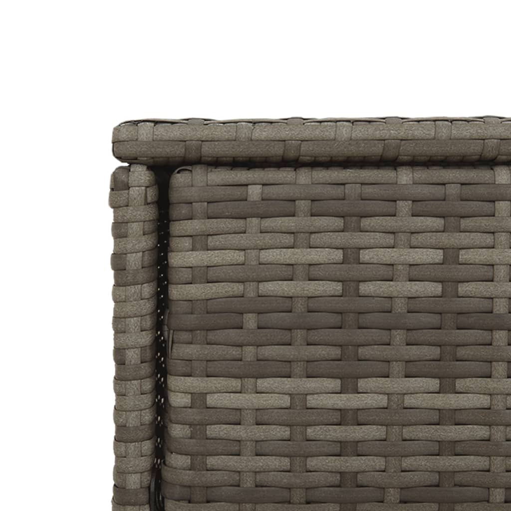 Szürke polyrattan kerti tárolószekrény 105 x 55 x 113 cm