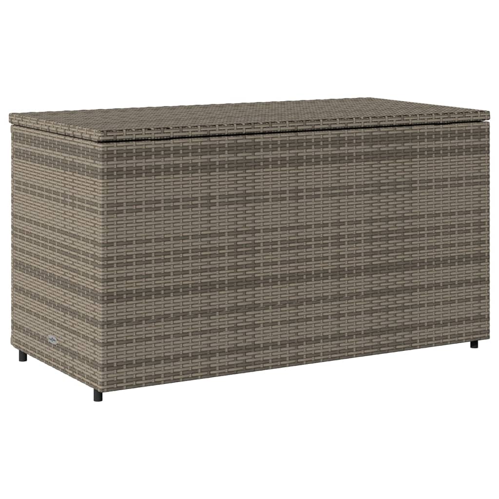 Szürke polyrattan kerti tárolószekrény 110 x 55 x 60,5 cm