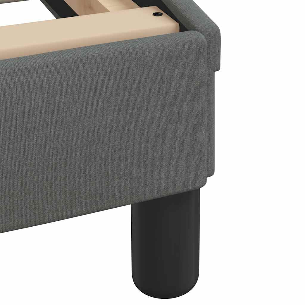 Sötétszürke szövet ágykeret dover 100 x 203 cm