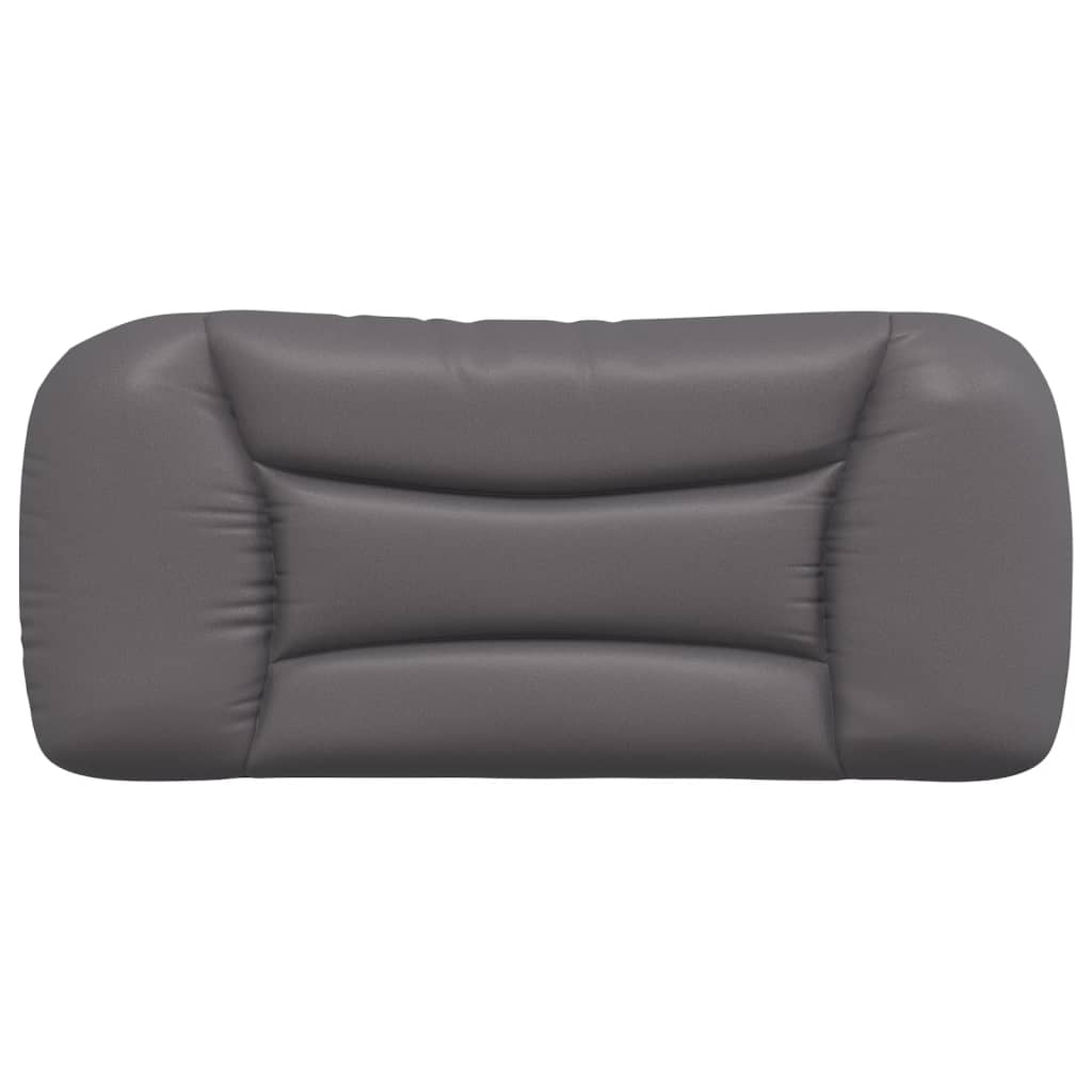 Szürke műbőr fejtámla párna 80 cm