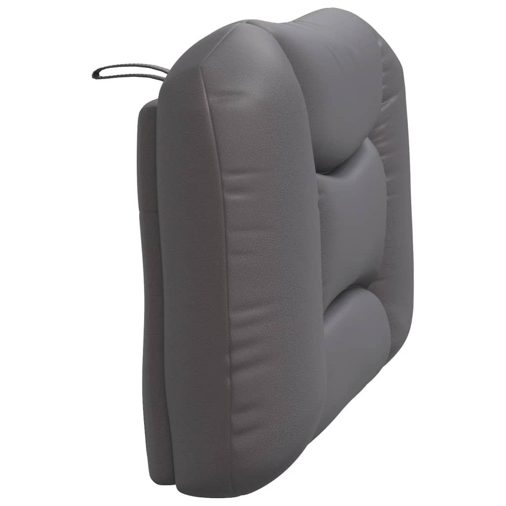 Szürke műbőr fejtámla párna 80 cm