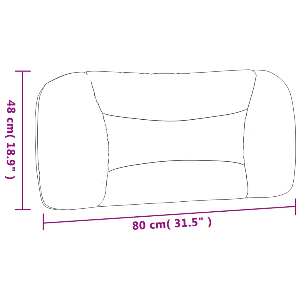 Szürke műbőr fejtámla párna 80 cm