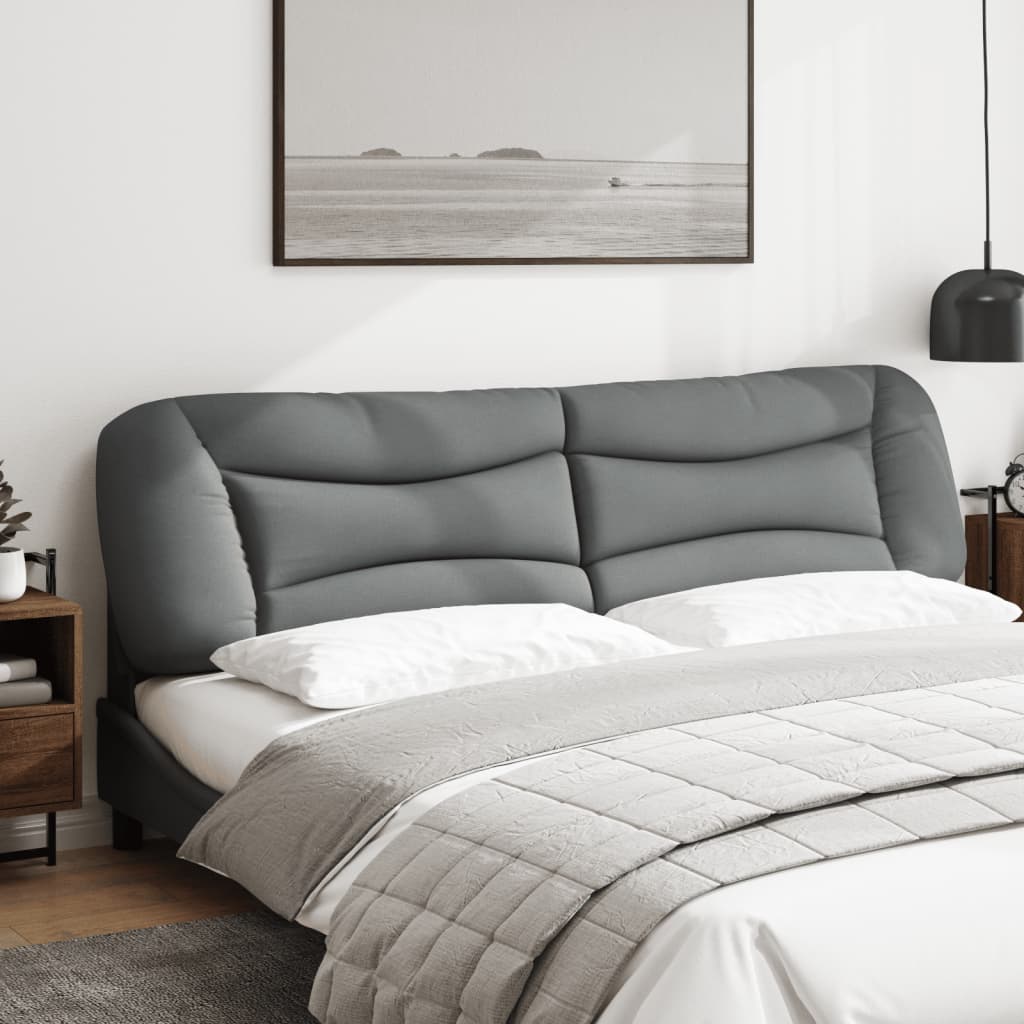 Világosszürke szövet fejtámla párna 200 cm