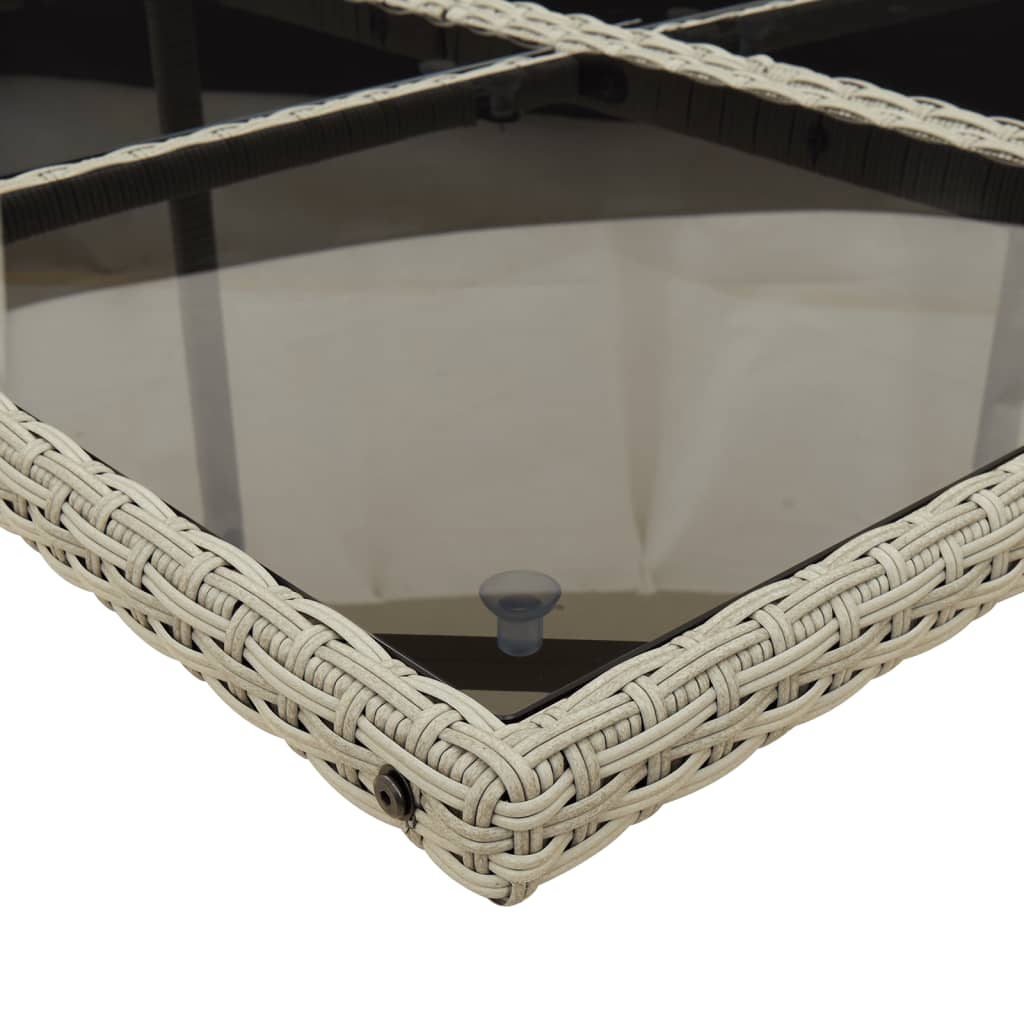 11 részes világosszürke polyrattan kerti ülőgarnitúra párnákkal 11 részes világosszürke polyrattan kerti ülőgarnitúra párnákkal