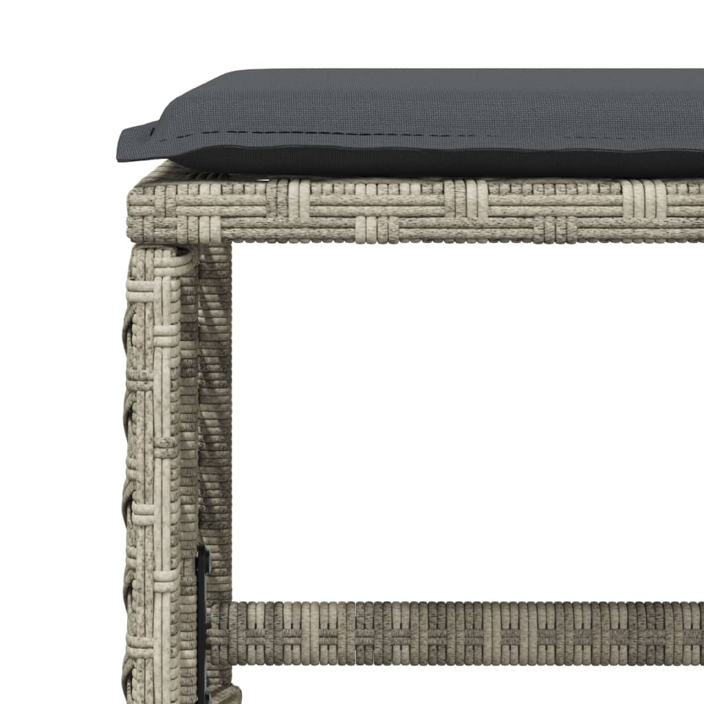 11 részes világosszürke polyrattan kerti ülőgarnitúra párnákkal 11 részes világosszürke polyrattan kerti ülőgarnitúra párnákkal
