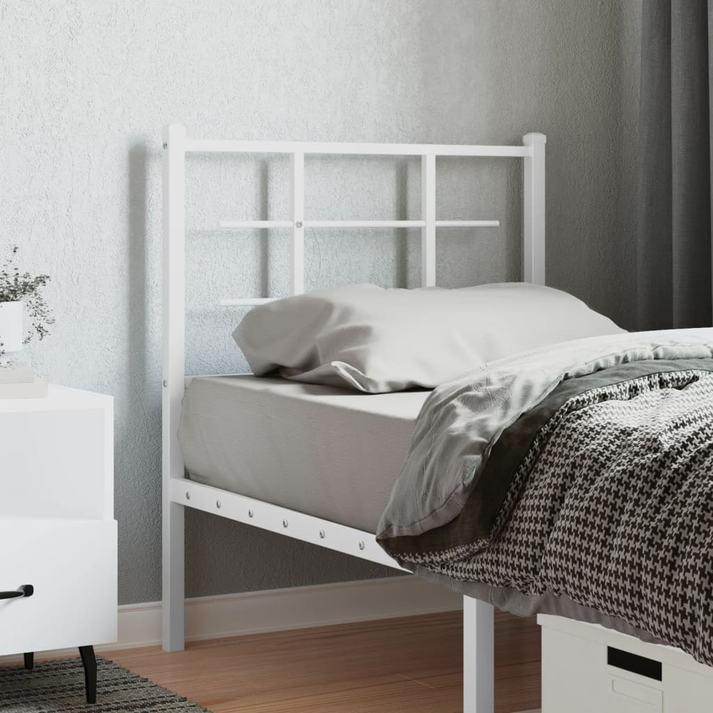 Fehér fém fejtámla 75 cm