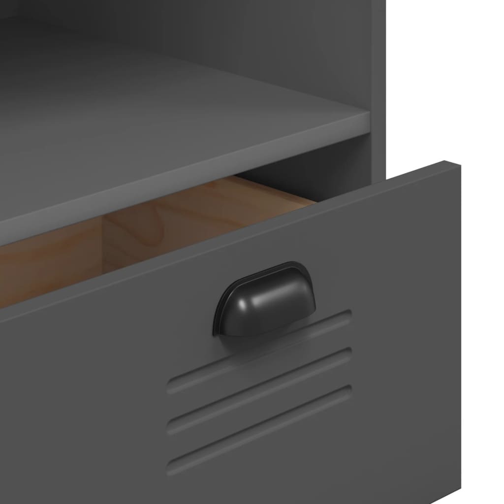 Viken antracitszürke tömör fenyőfa könyvespolc 80 x 40 x 90 cm