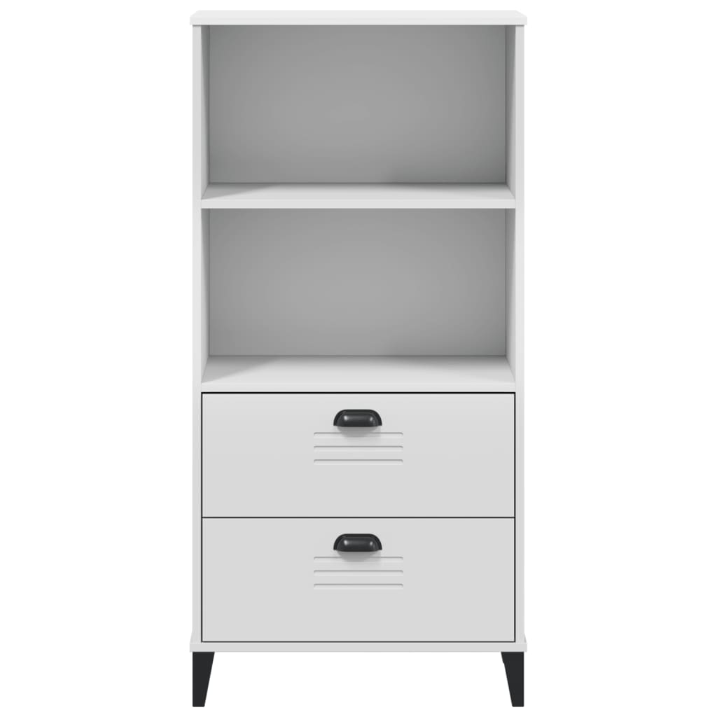 Viken fehér tömör fenyőfa könyvespolc 60 x 35 x 123 cm