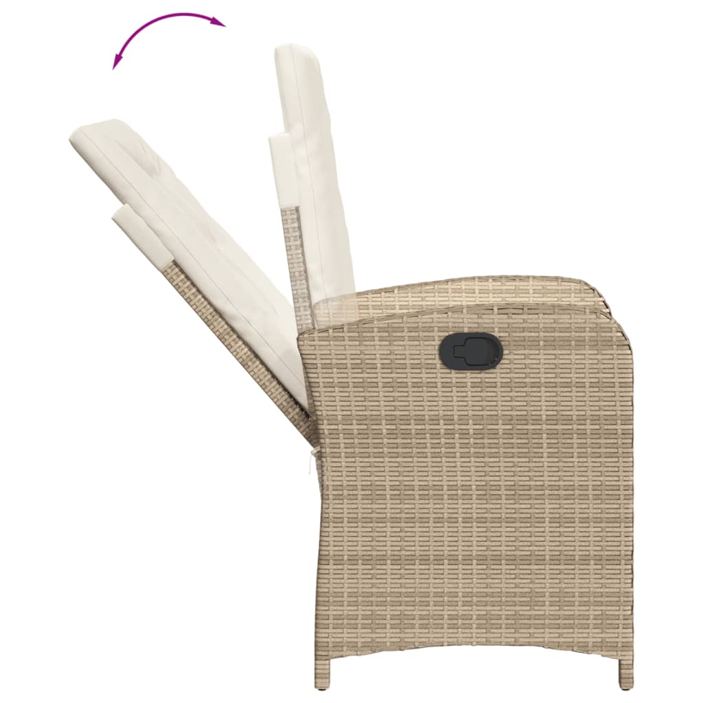 5 részes bézs polyrattan kerti étkezőgarnitúra párnákkal 5 részes bézs polyrattan kerti étkezőgarnitúra párnákkal