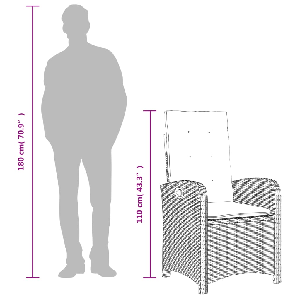 5 részes bézs polyrattan kerti étkezőgarnitúra párnákkal 5 részes bézs polyrattan kerti étkezőgarnitúra párnákkal
