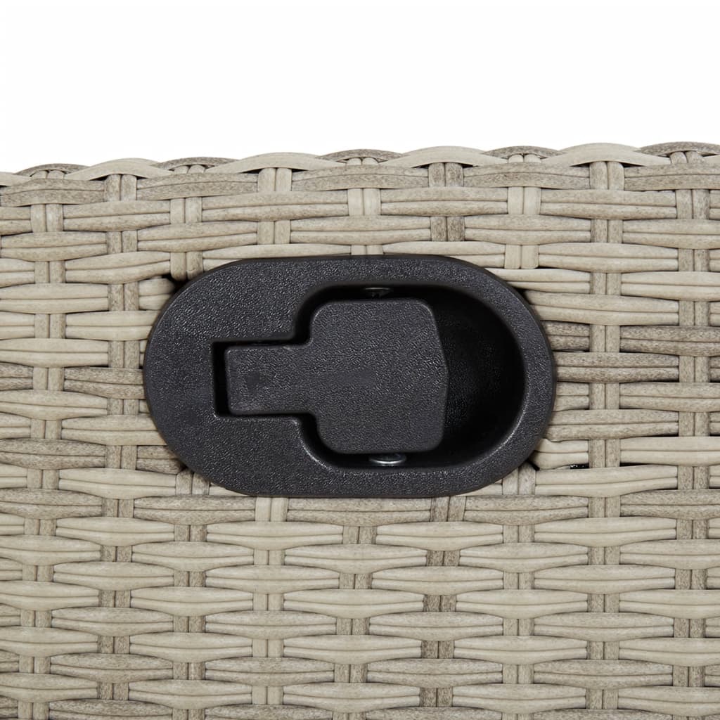 3részes világosszürke polyrattan kerti étkezőgarnitúra párnával 3részes világosszürke polyrattan kerti étkezőgarnitúra párnával