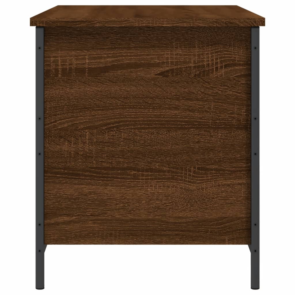 Barna tölgyszínű szerelt fa tárolópad 80 x 42,5 x 50 cm Barna tölgyszínű szerelt fa tárolópad 80 x 42,5 x 50 cm