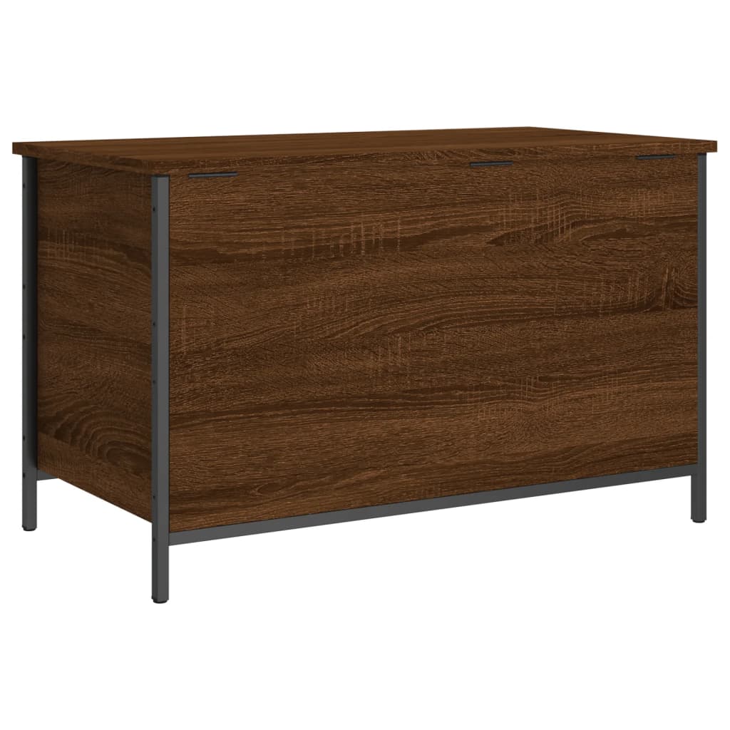 Barna tölgyszínű szerelt fa tárolópad 80 x 42,5 x 50 cm Barna tölgyszínű szerelt fa tárolópad 80 x 42,5 x 50 cm