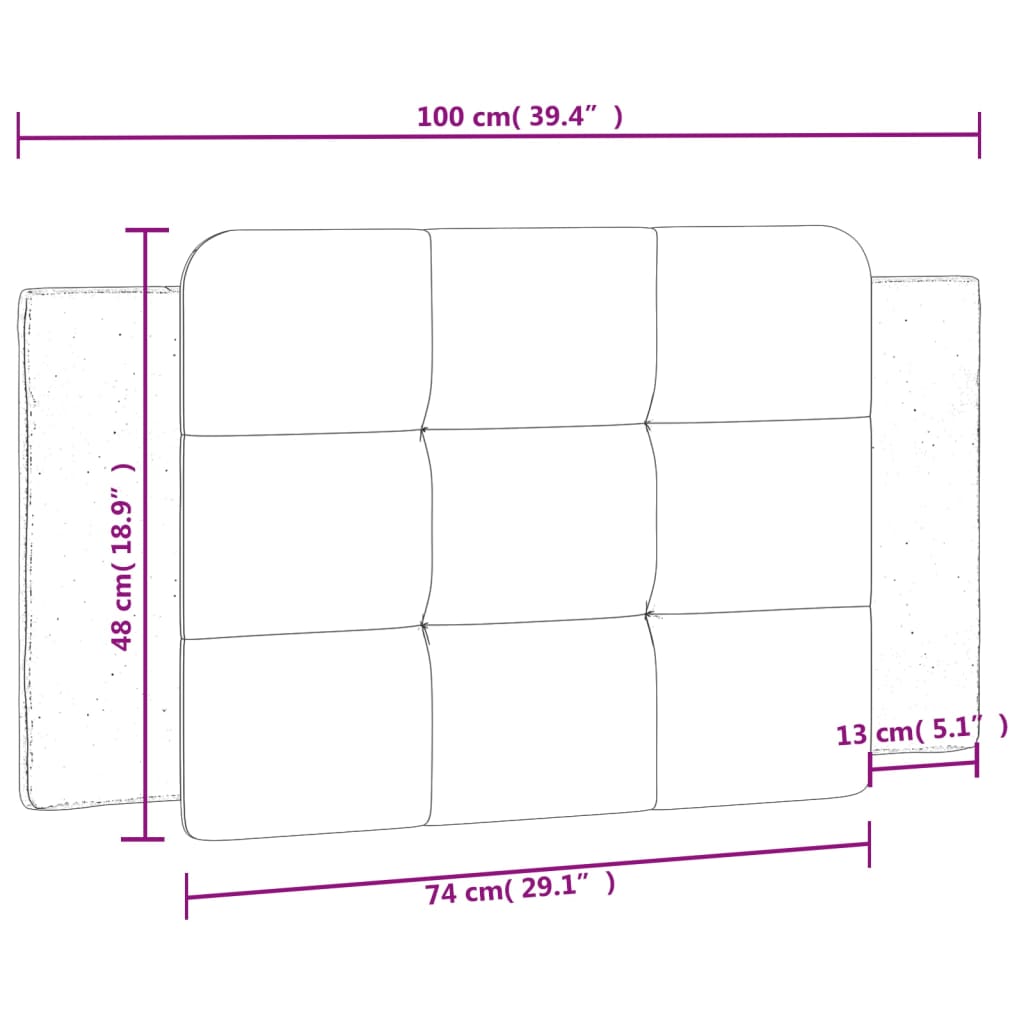 Fehér műbőr fejtámla párna zadar 100 cm