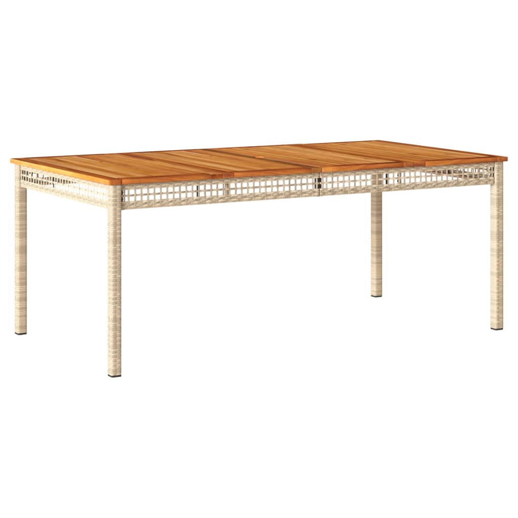 9 részes bézs polyrattan kerti étkezőgarnitúra párnákkal