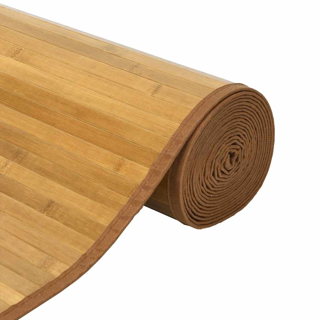 Négyszögletű természetes bambusz szőnyeg 70 x 200 cm
